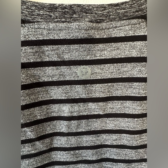 Lululemon Surge Warm Crew Stripe Heathered Dark Slate Black / Heathered Black - Picture 4 of 6